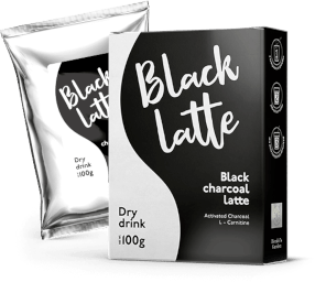 Träkol latte Black Latte