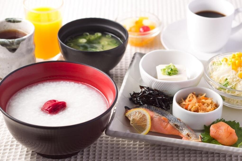 Rätter med en japansk diet i 14 dagar